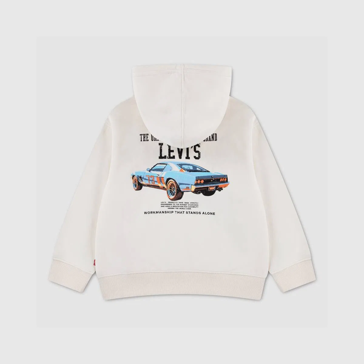 Толстовка с капюшоном «Заведи мотор» для мальчиков 2-4 лет Levi's, Egret - White — фото 2