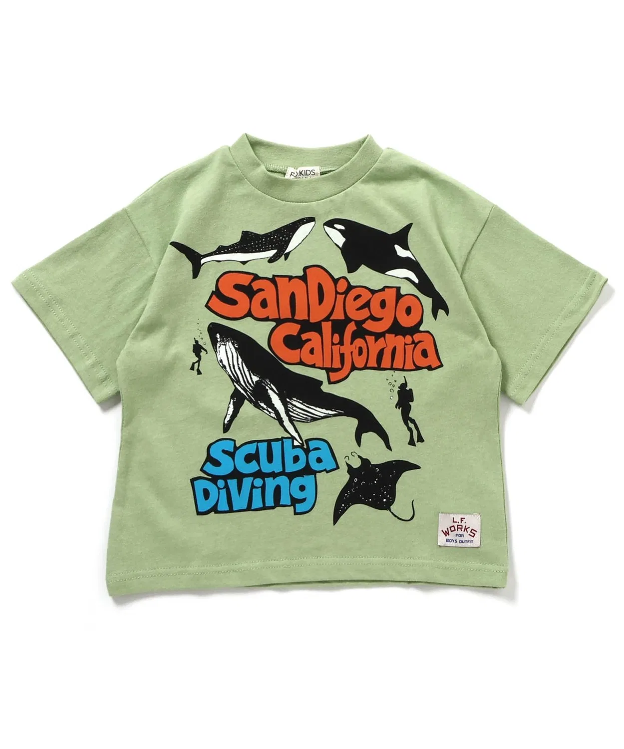 Детская футболка с принтом Sea Creatures F.O.KIDS, Green