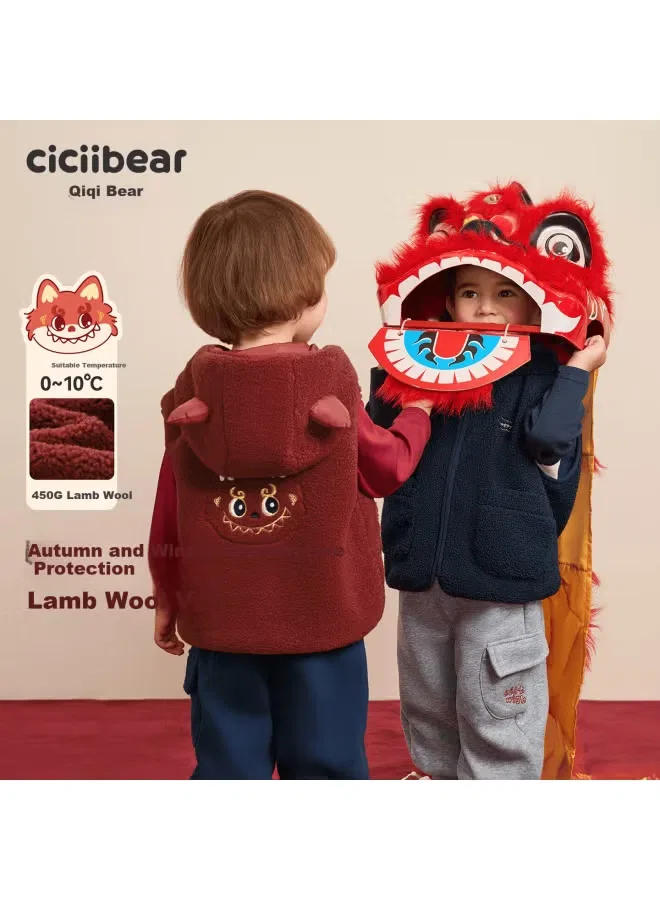 Жилет детский с принтом новогодний Ciciibear — фото 3