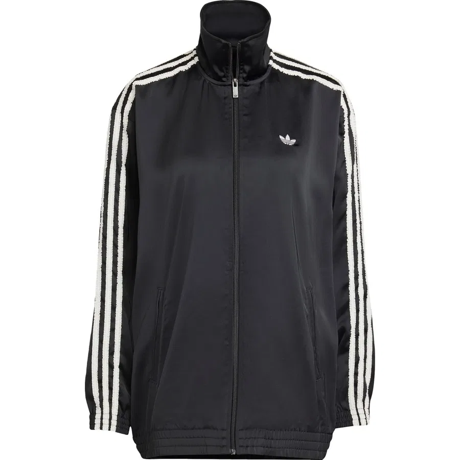 Спортивный свитшот с длинным рукавом Firebird Ruffle 3-Stripes adidas, Черный — фото 3