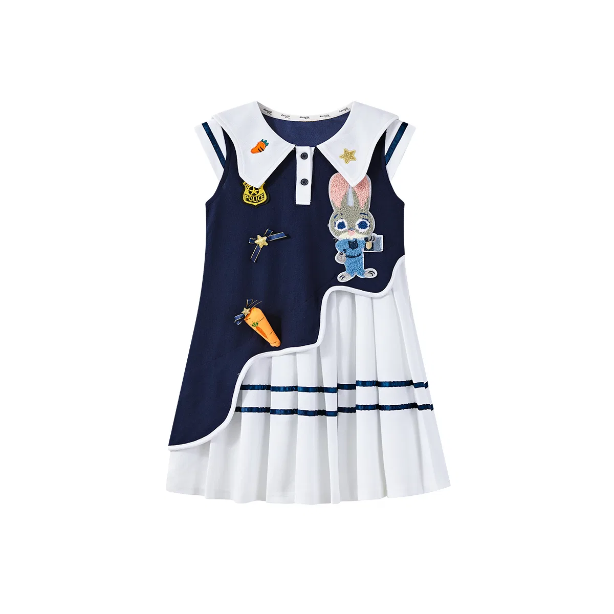 Детское платье для девочек с принтом Disney Kids Dresses Moderate Midi Skirt Disney, Navy Blue