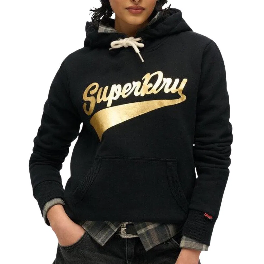 Женский свитшот с капюшоном Super Athletics Superdry, Schwarz