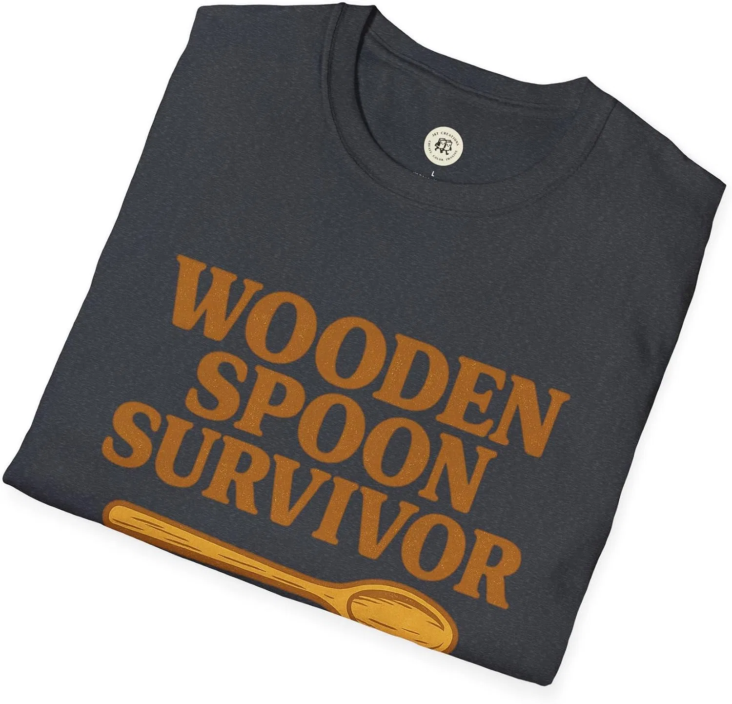 Мужская футболка с принтом Wooden Spoon Survivor Gildan 64000, Dark Heather Grey — фото 4