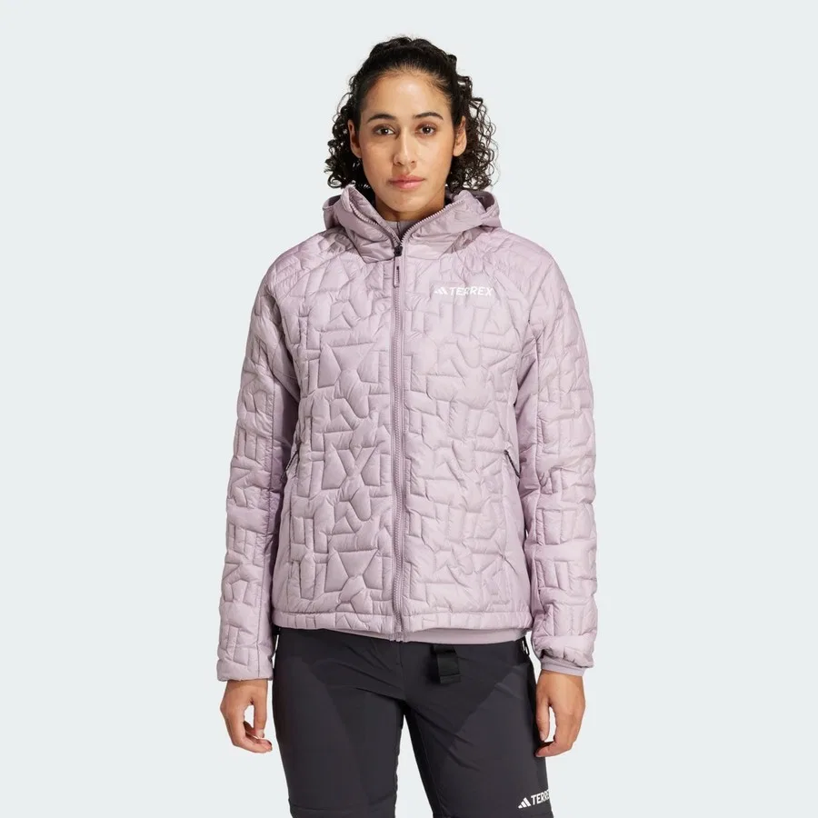 Женский утепленный капюшонный пуховик Terrex Xperior Primaloft Loose Fill Insulated adidas, Фиолетовый