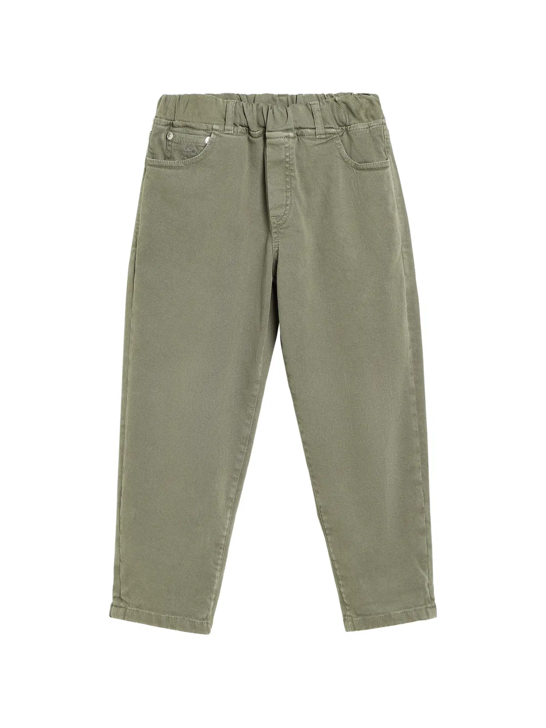 Джинсы с пятью карманами Brunello Cucinelli Kids, зеленый
