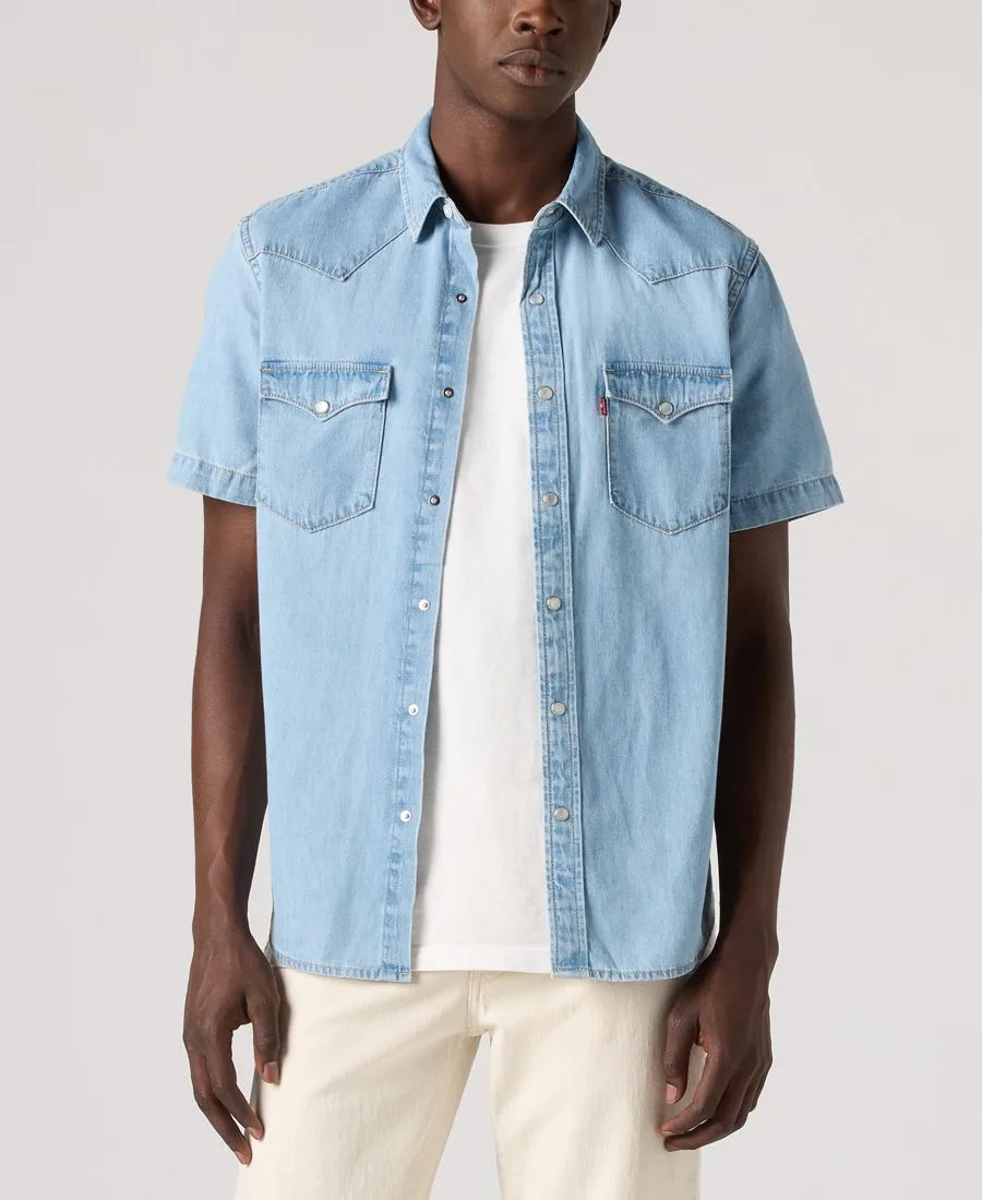 Мужская рубашка в стиле вестерн с коротким рукавом Levi's, Franklin Stone — фото 2