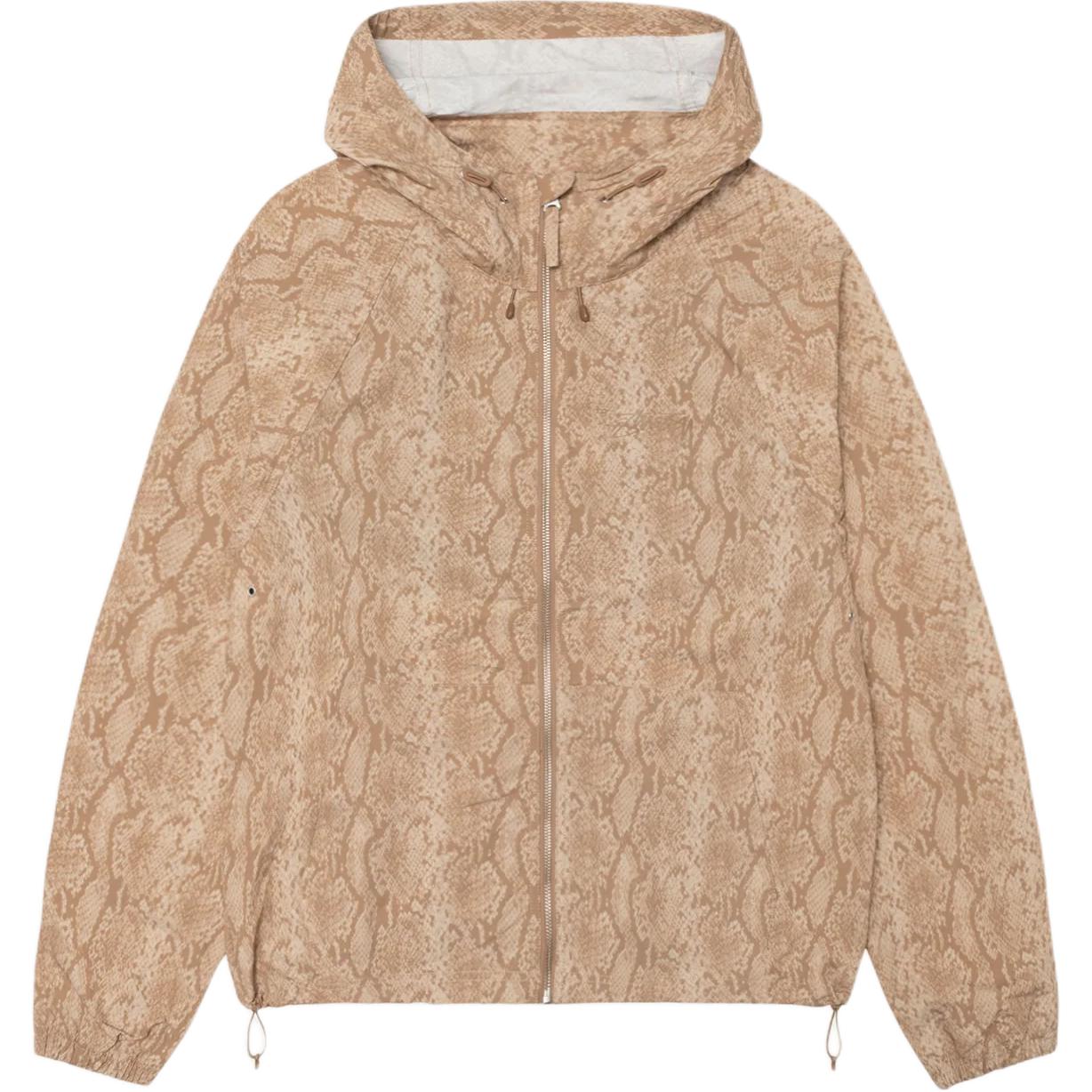 Stussy Пляжная куртка-анорак с принтом змеиной кожи, Olive Green — фото 3