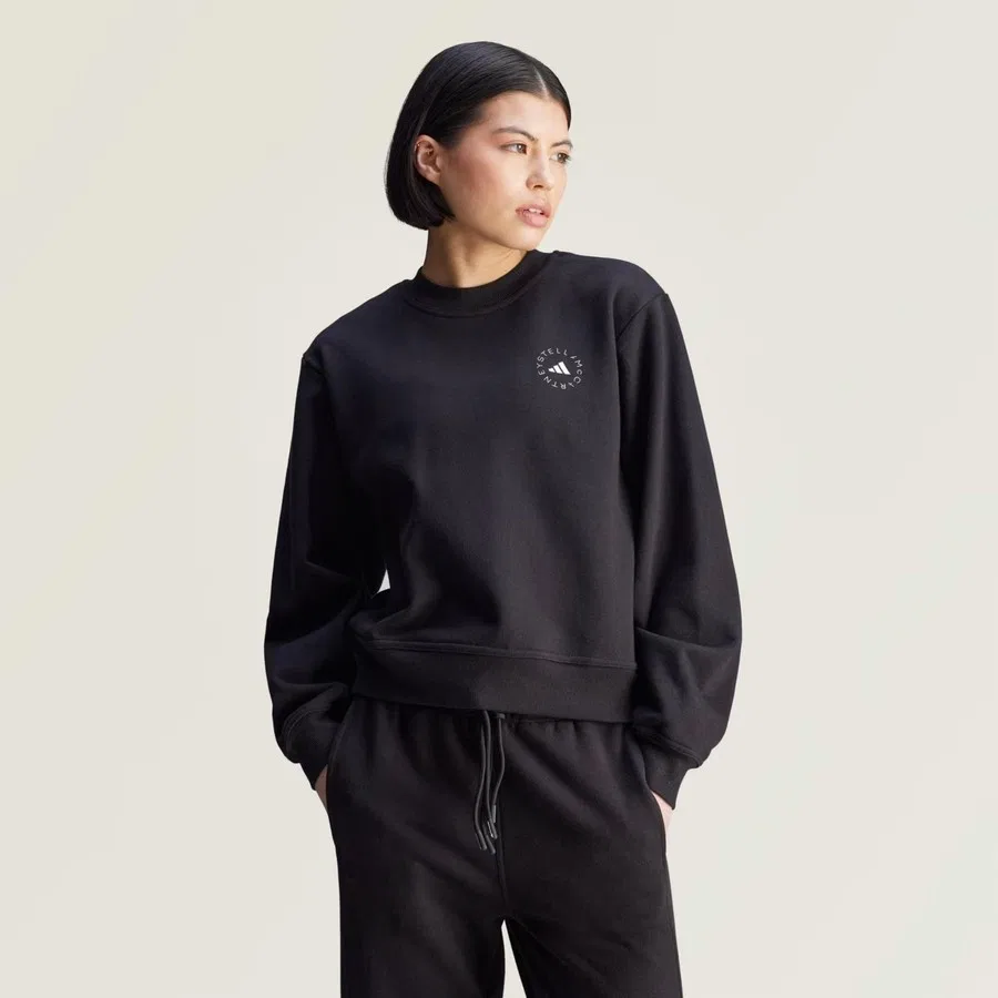 Женский свитшот с длинным рукавом By Stella Mccartney adidas, Черный