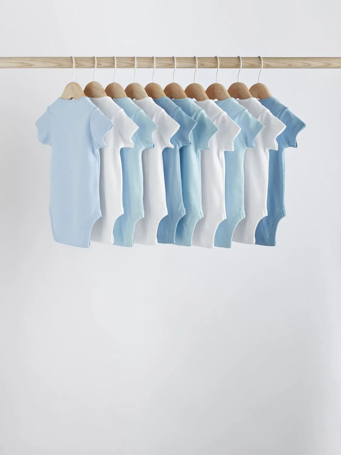 Боди для новорожденных, 10 шт, Plain Baby Bodysuits Next, синий — фото 2