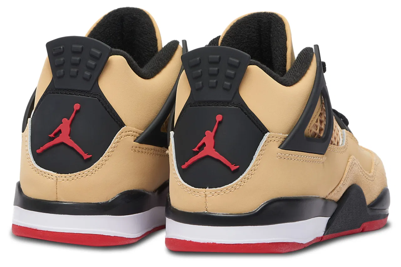 Кроссовки для мальчиков Retro 4 Jordan, цвет Sesame/Fire Red/Black — фото 3