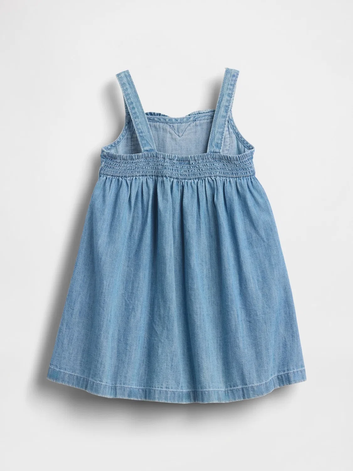 Платье-сарафан джинсовое с сердцем Gap, Medium Wash — фото 3