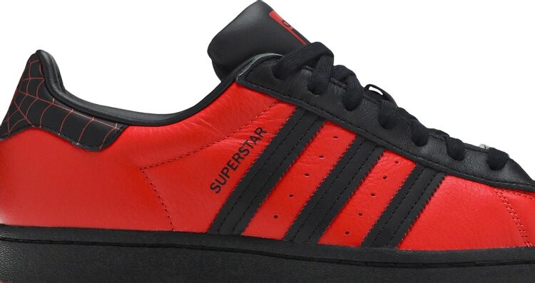 Кроссовки Adidas Marvel x Playstation x Superstar 'Spider-Man: Miles Morales', красный — фото 3