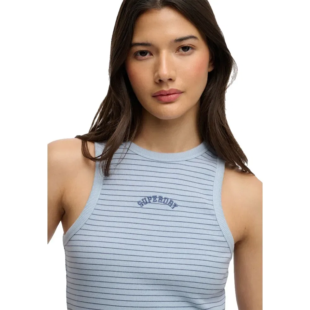 Женская безрукавка с принтом Essential Logo Stripe Racer Superdry, Blue — фото 3