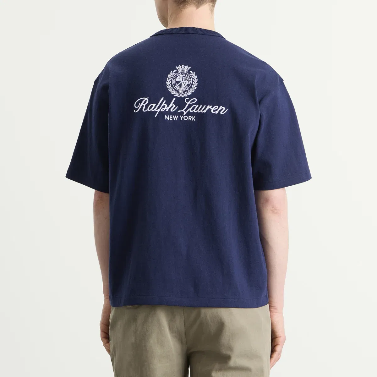 Футболка с принтом Crest Logo Polo Ralph Lauren, Newport Navy — фото 3