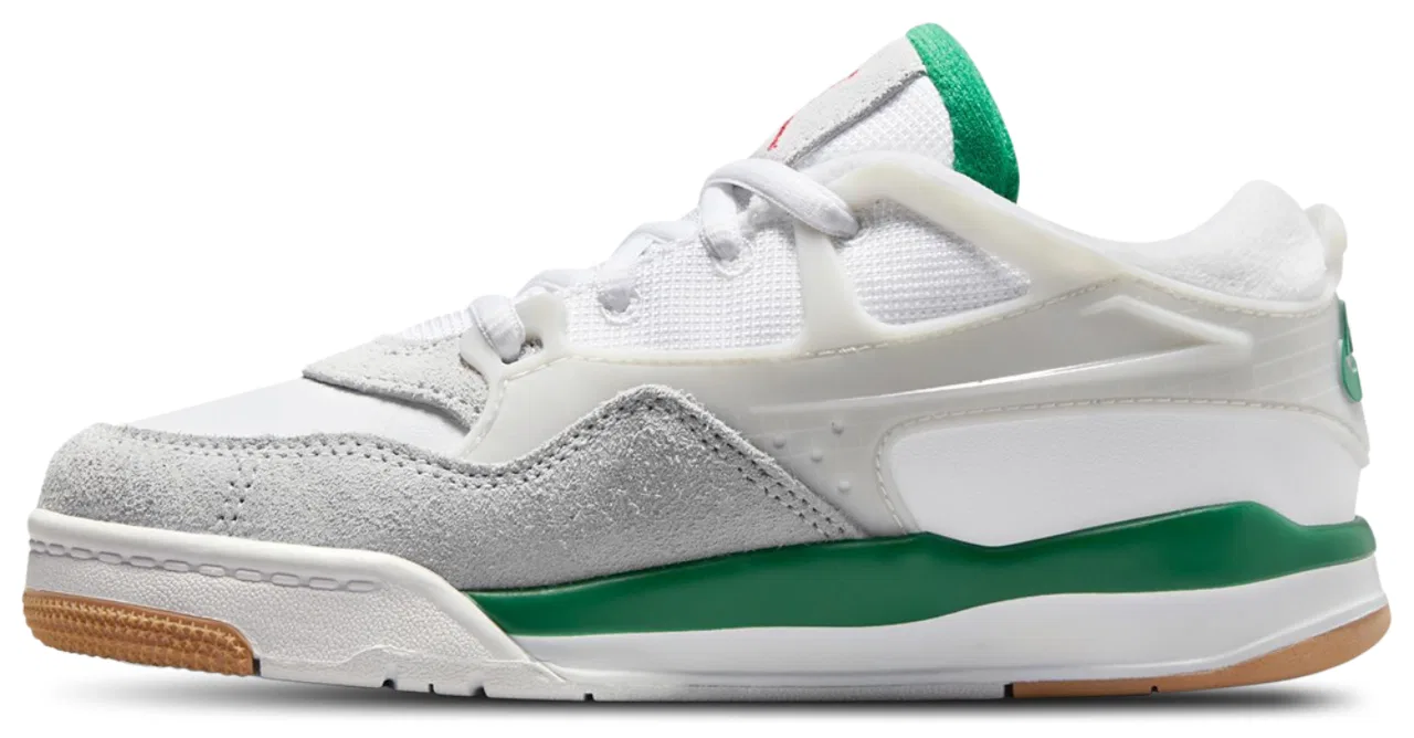 Кроссовки для мальчиков AJ 4 RM Jordan, цвет White/Green/Grey — фото 2