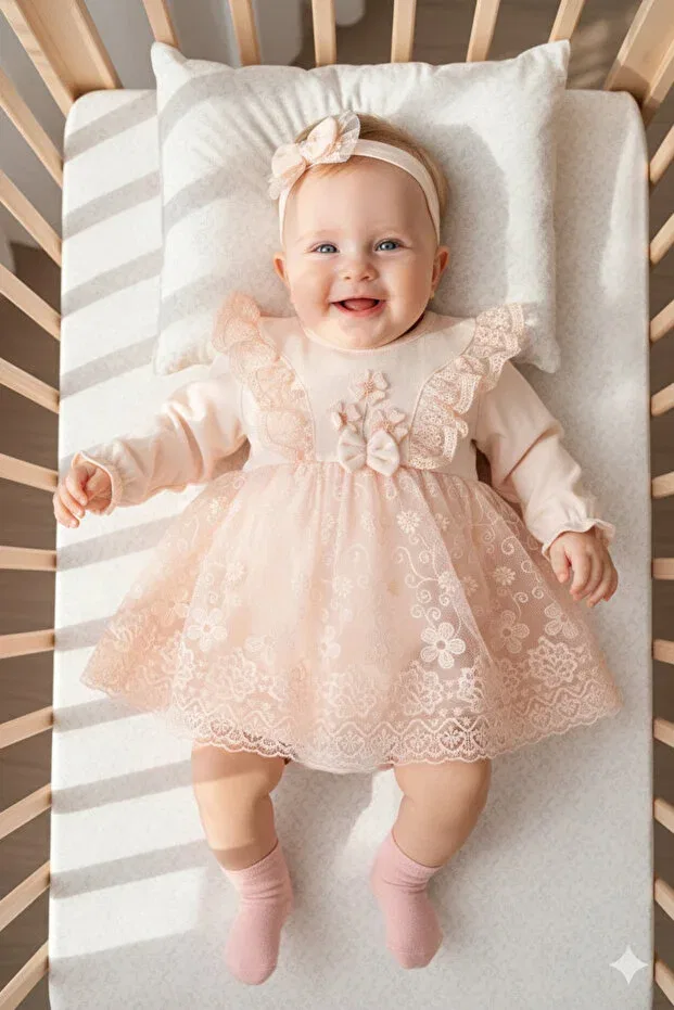 Детское кружевное платье для девочек Miniday Baby, Multicolor