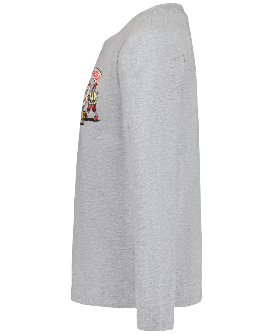 Детская футболка с длинным рукавом с принтом Under Armour, Mod Gray Heather — фото 3