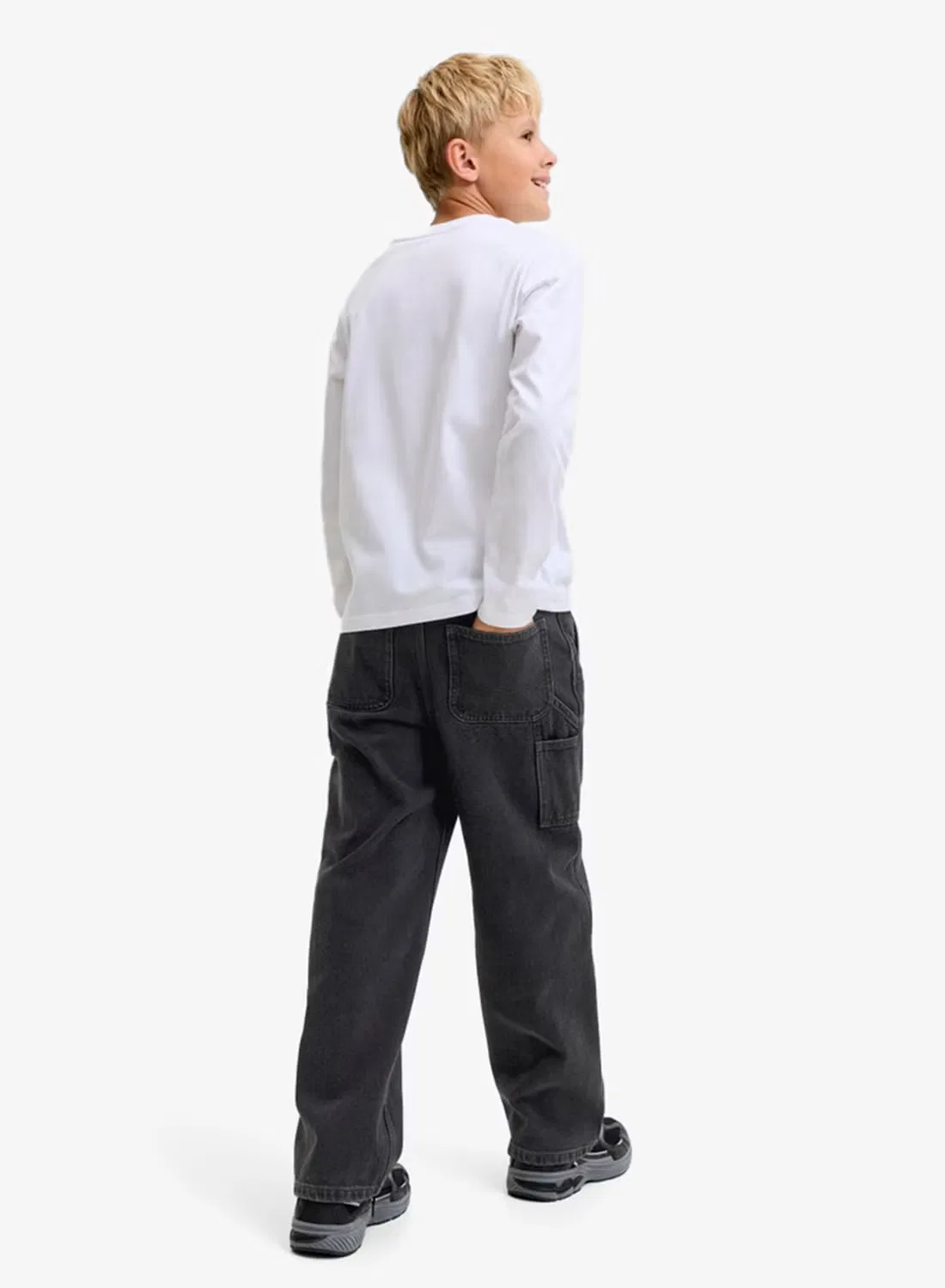 Джинсы свободного кроя Youth relaxed fit Jack & Jones Junior, черный — фото 2