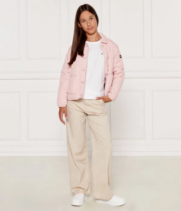 Детские брюки для девочек расклешенные Mabel Tommy Hilfiger, бежевый — фото 2