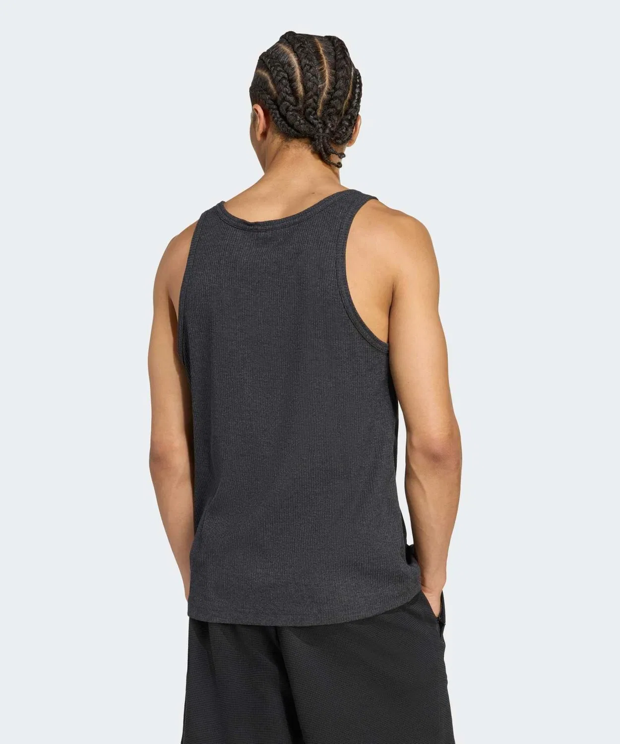 Мужская майка-безрукавка с круглым вырезом Trefoil Essentials Adidas Originals, Black — фото 3