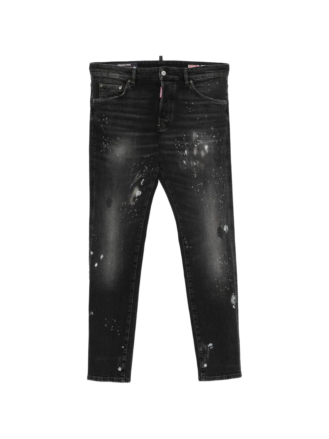 Джинсы с эффектом потертости черные DSQUARED2, черный