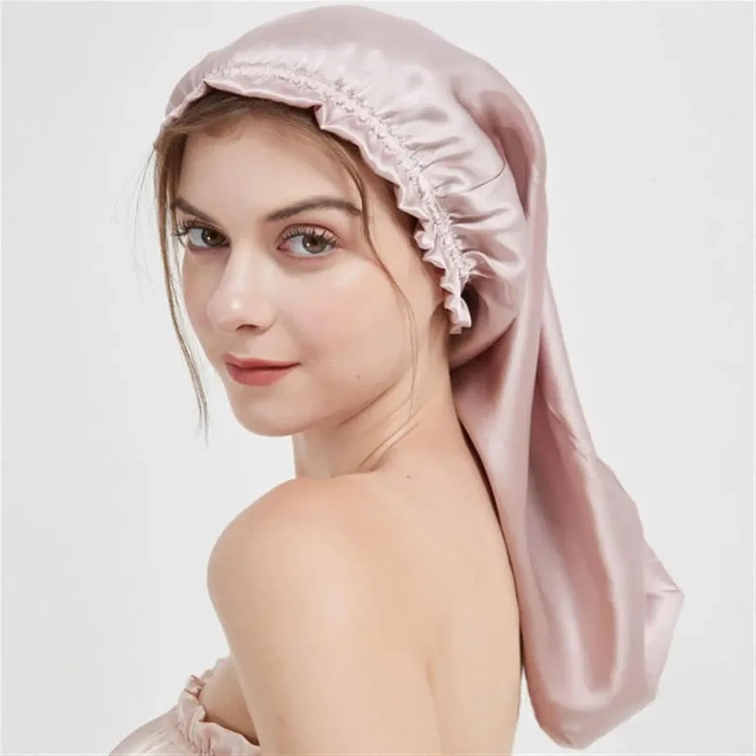 Шапочка для сна Mulberry Silk, Khaki Dyyeuavt — фото 3