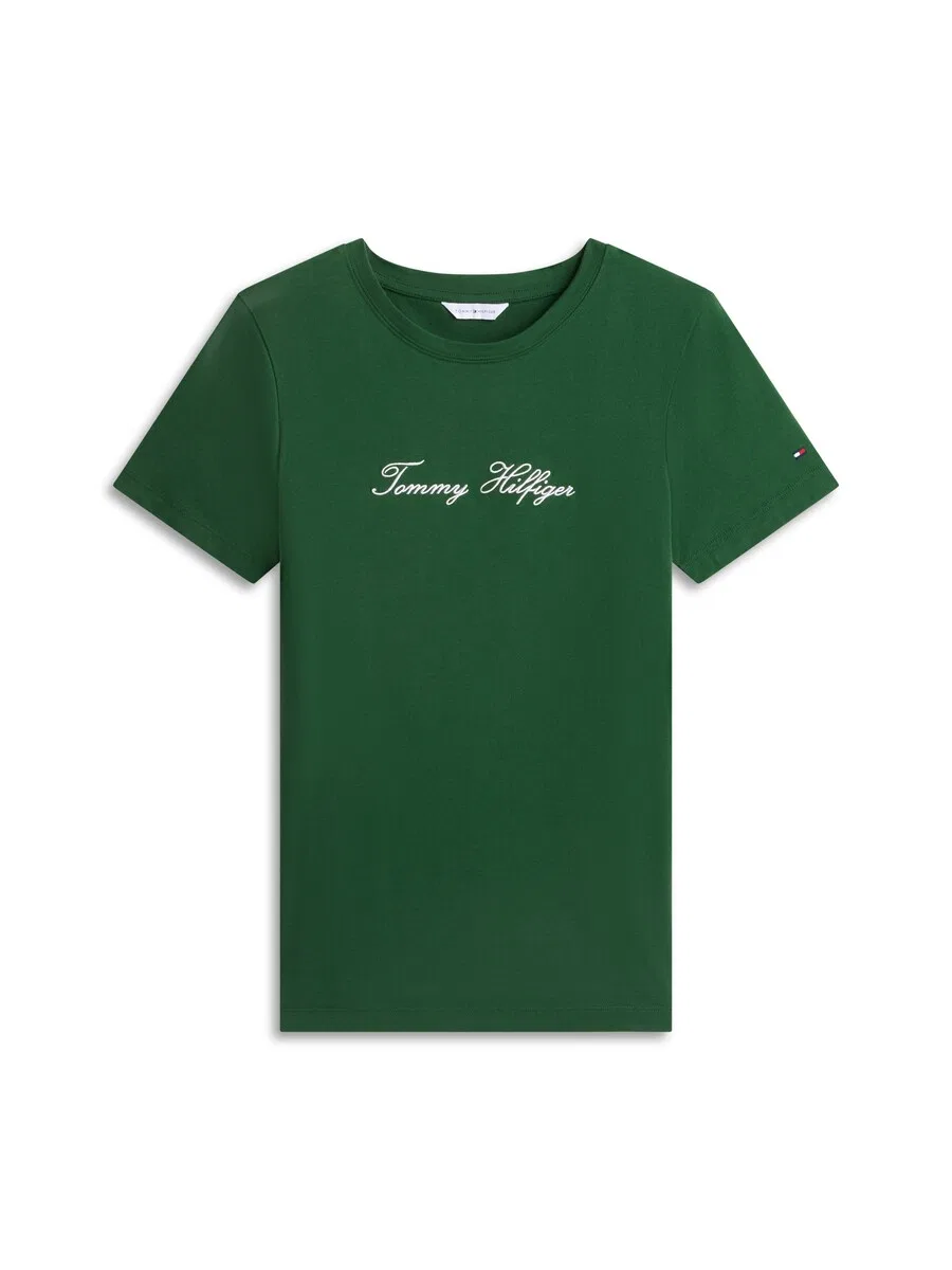 Футболка TOMMY HILFIGER зеленого цвета