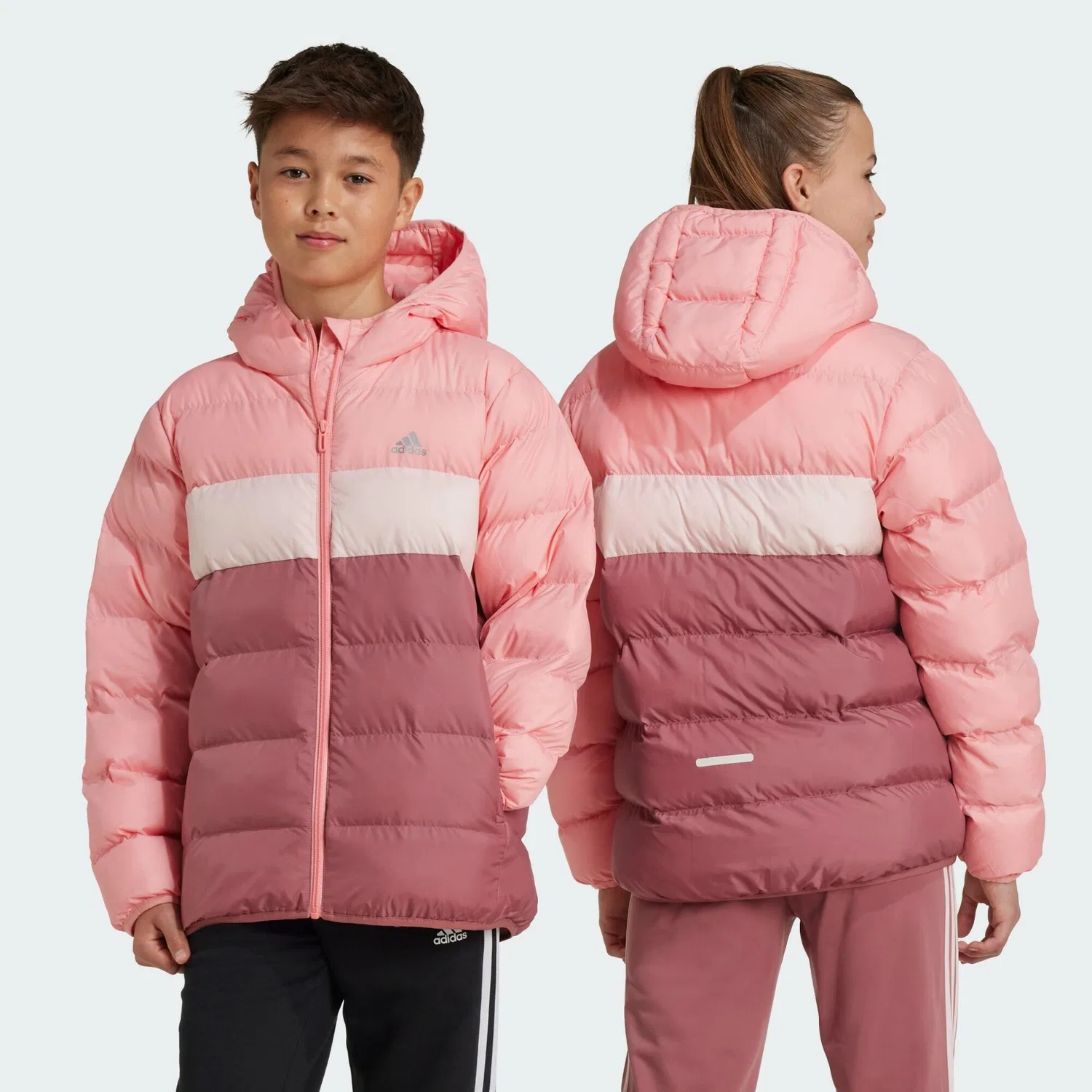 Детская утепленная куртка Synthetic Down Adidas, Rosa / Himbeerrosa — фото 3
