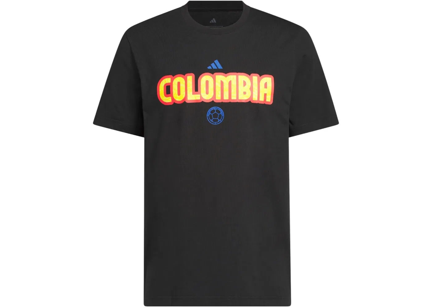 Мужская футболка с принтом Adidas World Cup 2026 Colombia Home Graphic Tee, Black