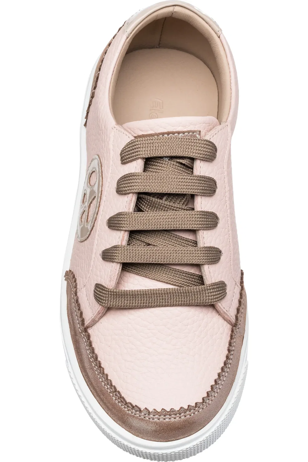 Детские кеды кожаные на гибкой подошве All American Elephantito, Textured Pink — фото 3