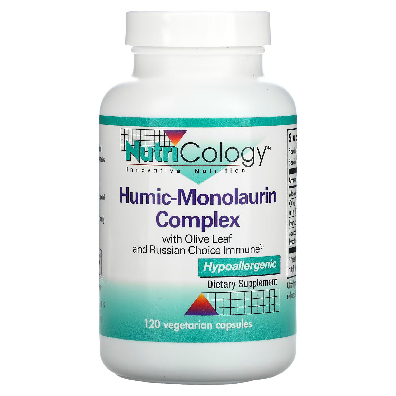 

Nutricology, Гуминовый монолаурин, 120 вегетарианских капсул