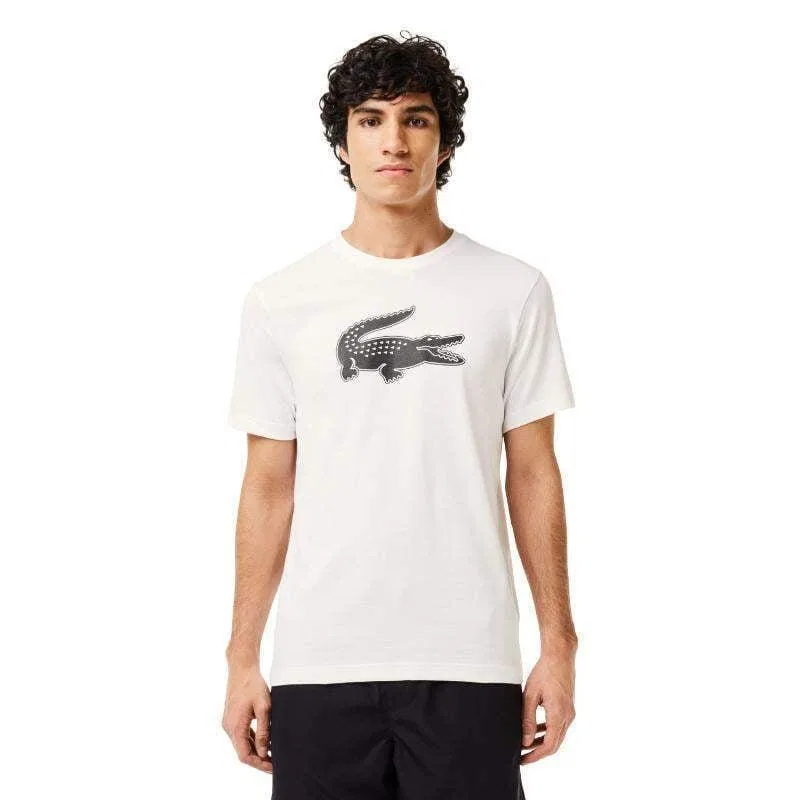 Мужская футболка с коротким рукавом Lacoste, Цвет: Schwarz / Weiss — фото 4