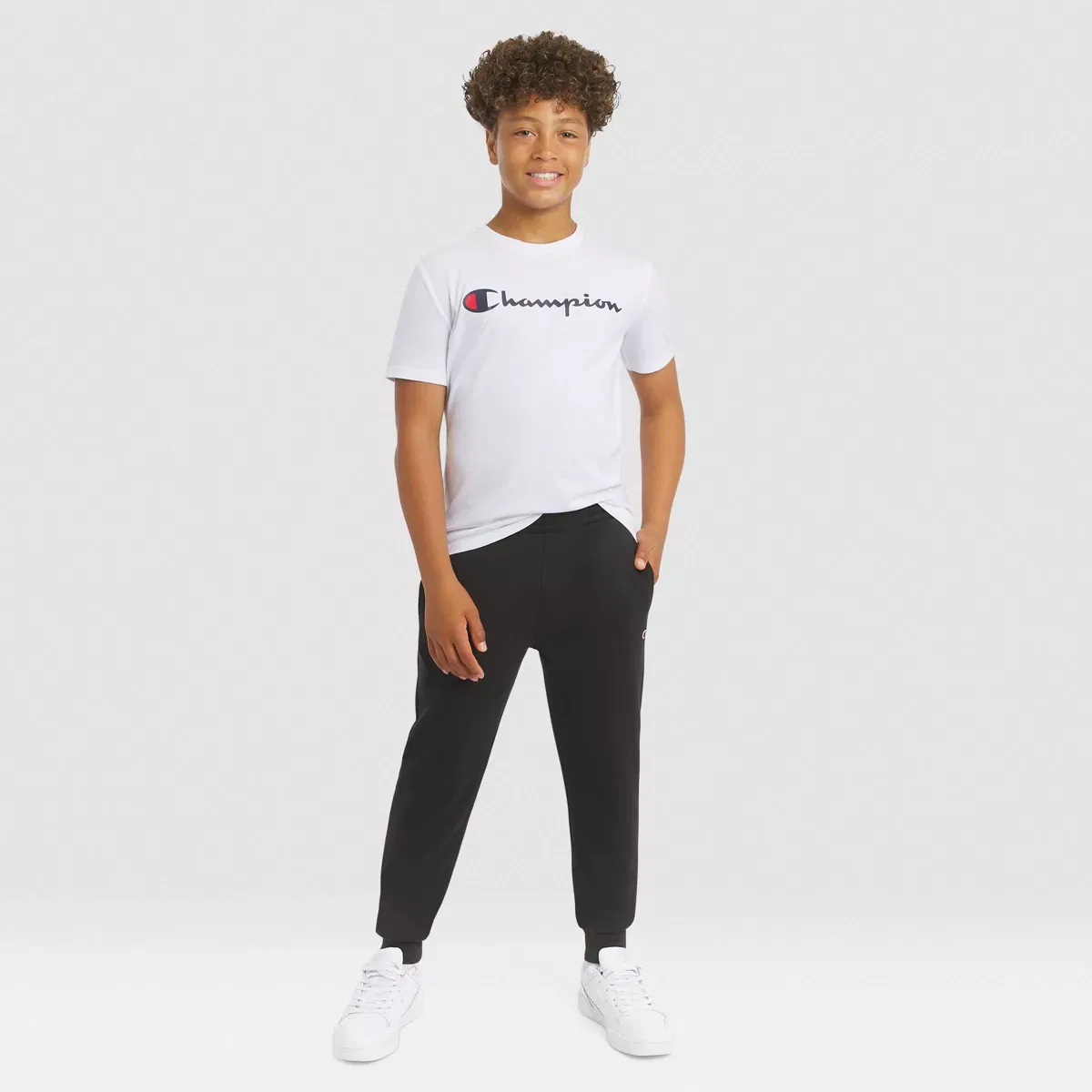 Детские джоггеры для мальчиков из флиса Champion Kids, Black