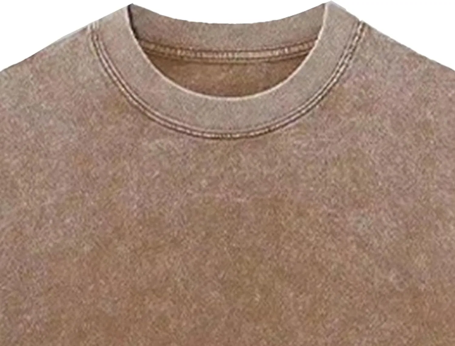 Мужская футболка оверсайз из тяжелого хлопка Vintage Tee, Coffee — фото 2