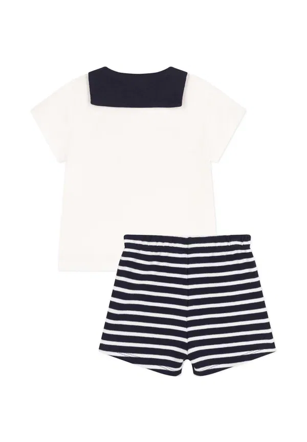 Комплект футболка с принтом, брюки хлопок Set Petit Bateau, smoking marshmallow — фото 2