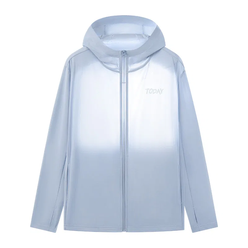 Детская ветровка с защитой от солнца Ice Silk Sun Protection MINISO, Mist Blue Smooth Blue Graffiti Chest Logo