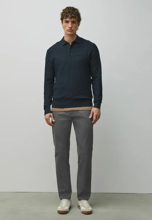 Брюки из хлопка с эластаном Trousers Next, dark grey, темно-серый — фото 2