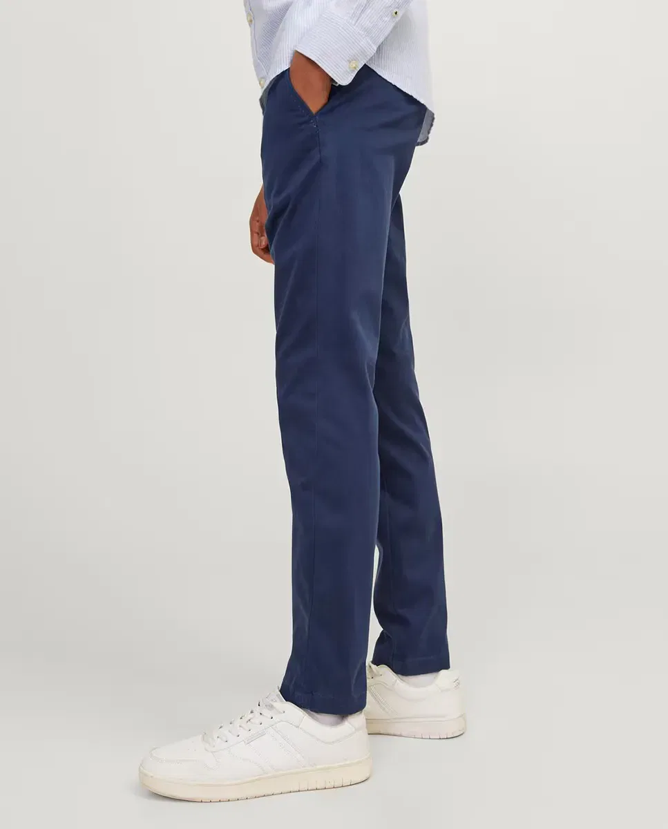 Детские брюки чинос для мальчиков из хлопка Jack & Jones, Azul Marino — фото 4