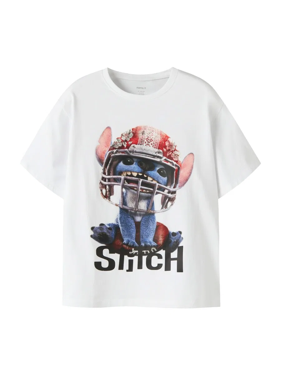 Футболка NAME IT 'NKMJULIX STITCH' белого цвета