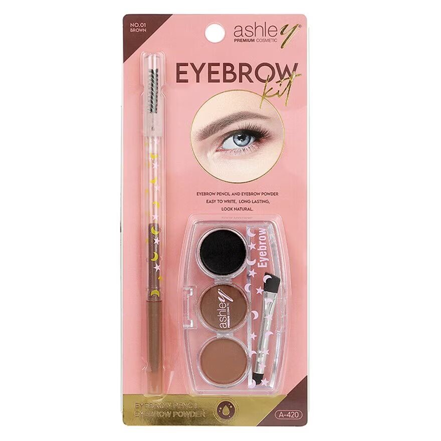 

Ashley Набор для бровей 0,1г. + 6г. 01 Brown, Brown