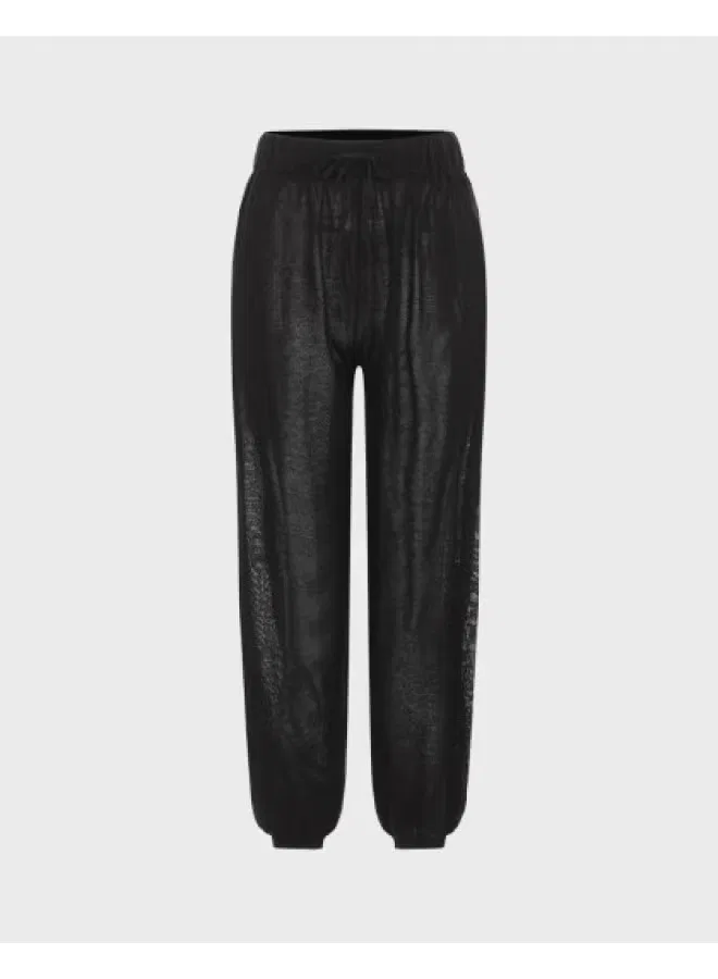Брюки с завязкой на щиколотке Zara, черный