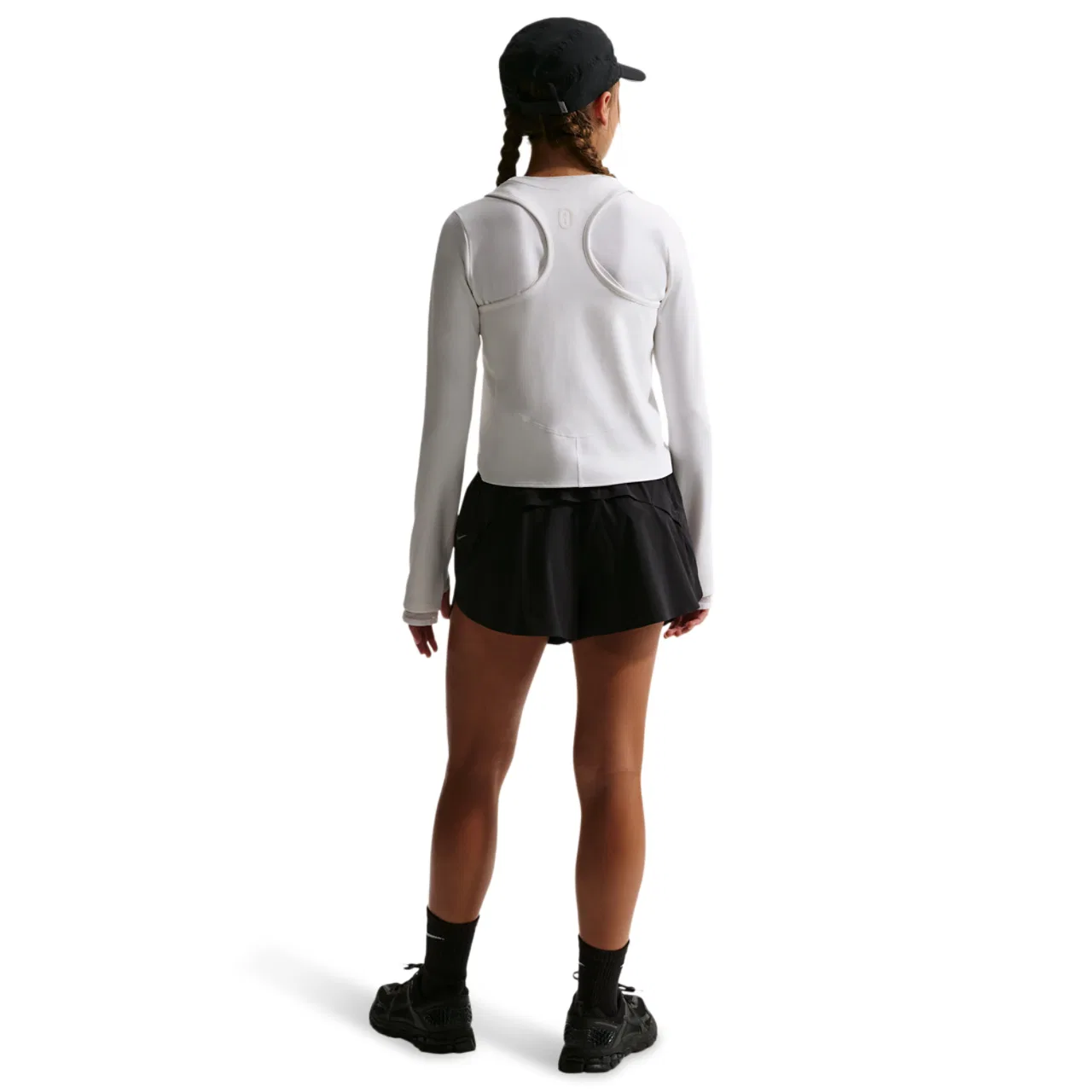 Футболка-безрукавка для девочек Mavn Dri-FIT Ribbed Nike, цвет White/White/White — фото 4