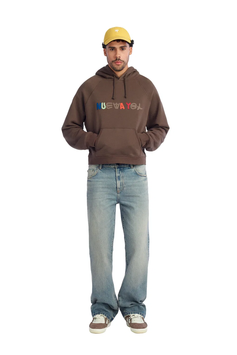 Худи с нашивками New Yol ZARA, Brown