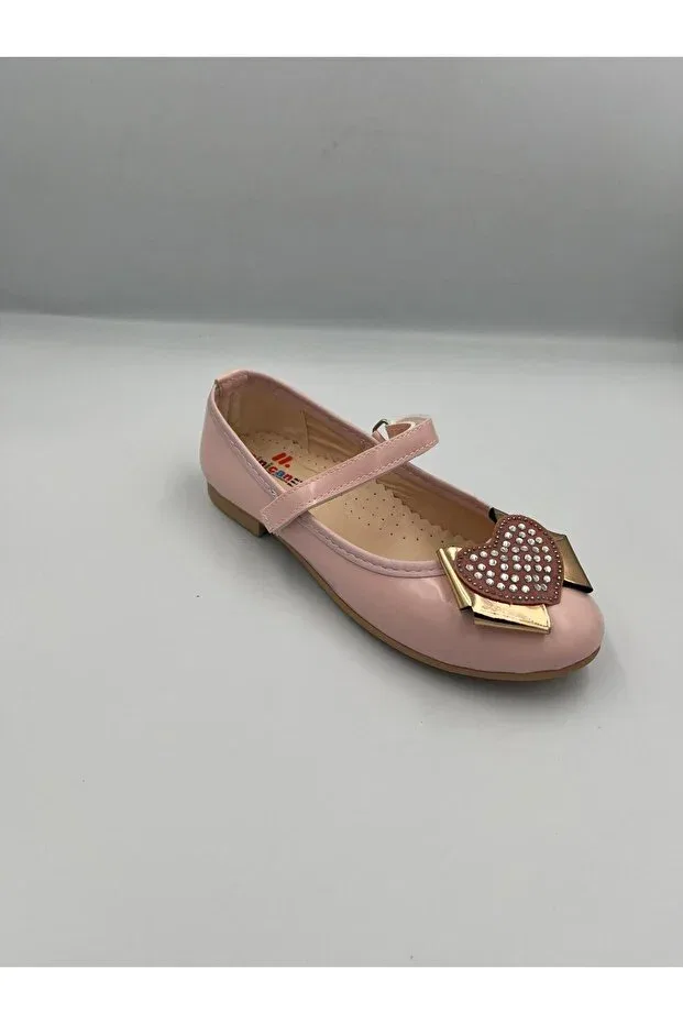 Детские балетки для девочек из искусственной кожи Almina, Pink — фото 2