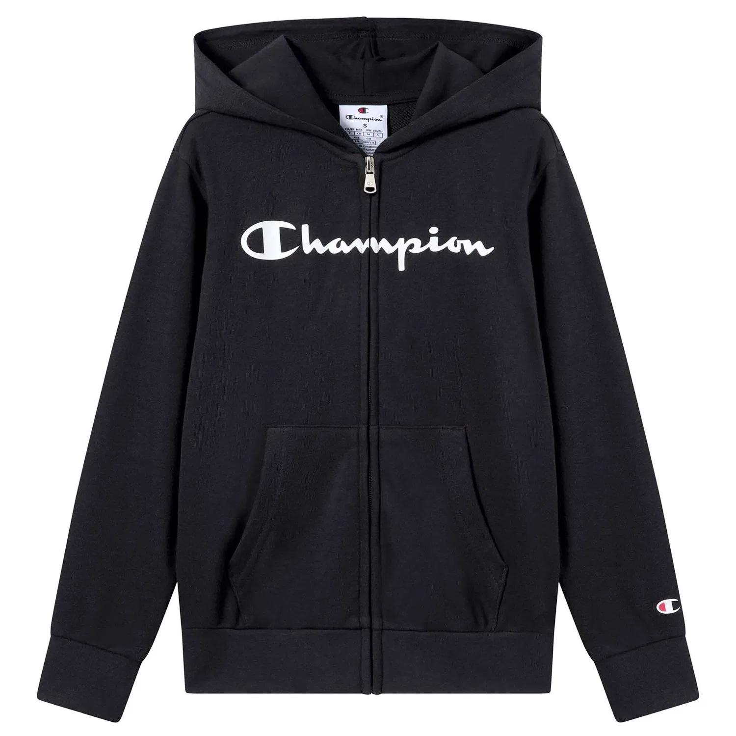 Детское худи с капюшоном и молнией Champion, Schwarz