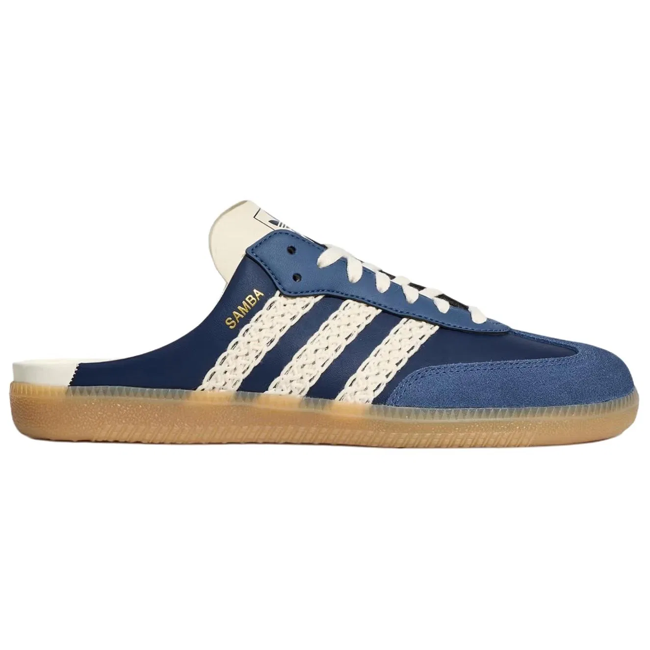 Детские закрытые тапочки Samba Midnight Indigo Adidas Originals, Midnight Indigo — фото 3