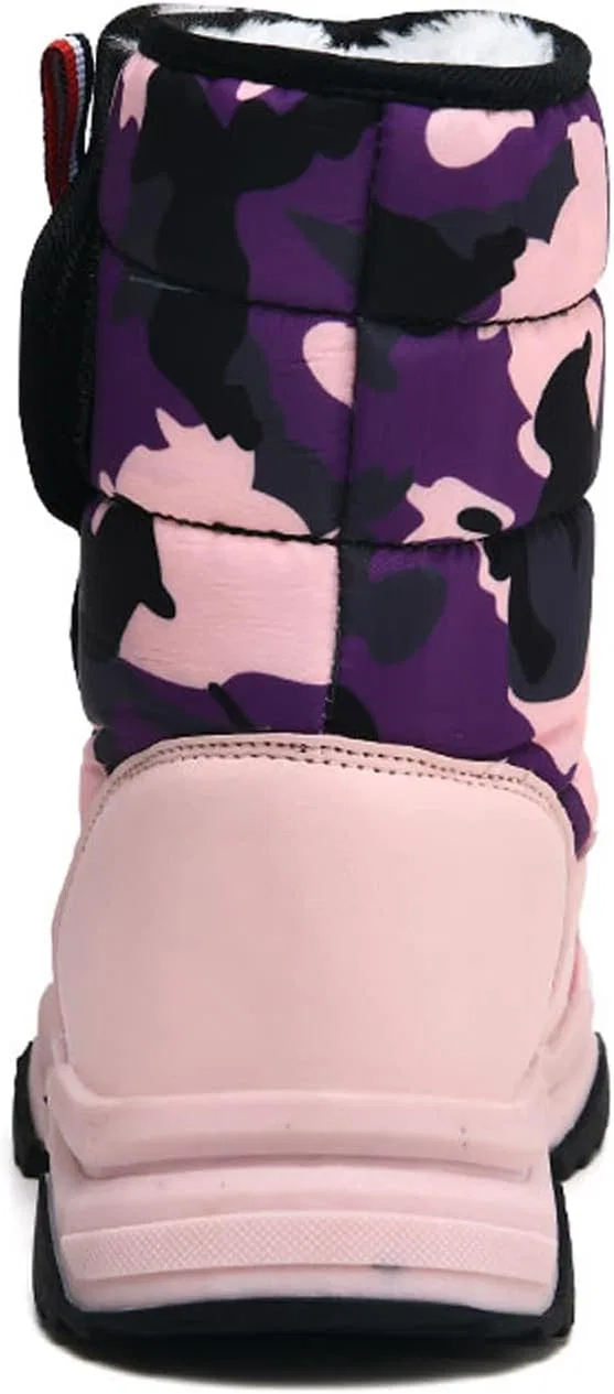 Детские зимние ботинки для девочек и мальчиков с теплой подкладкой FLIOZY, Pink/Purple — фото 3