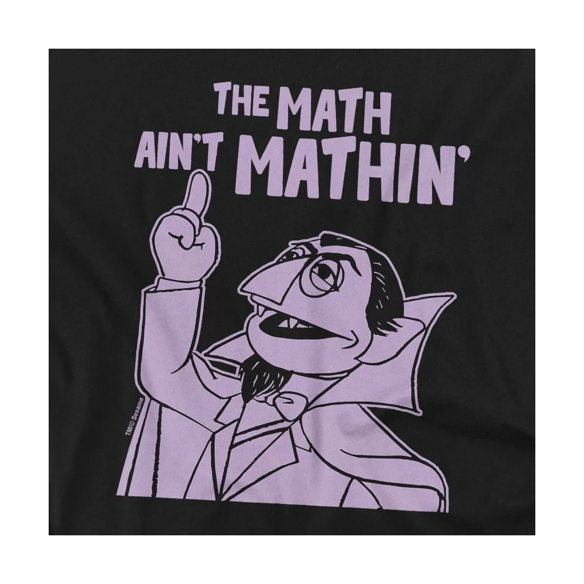 Детский боди-комбинезон с коротким рукавом The Count Math Ain't Mathin' Sesame Street, Black — фото 2