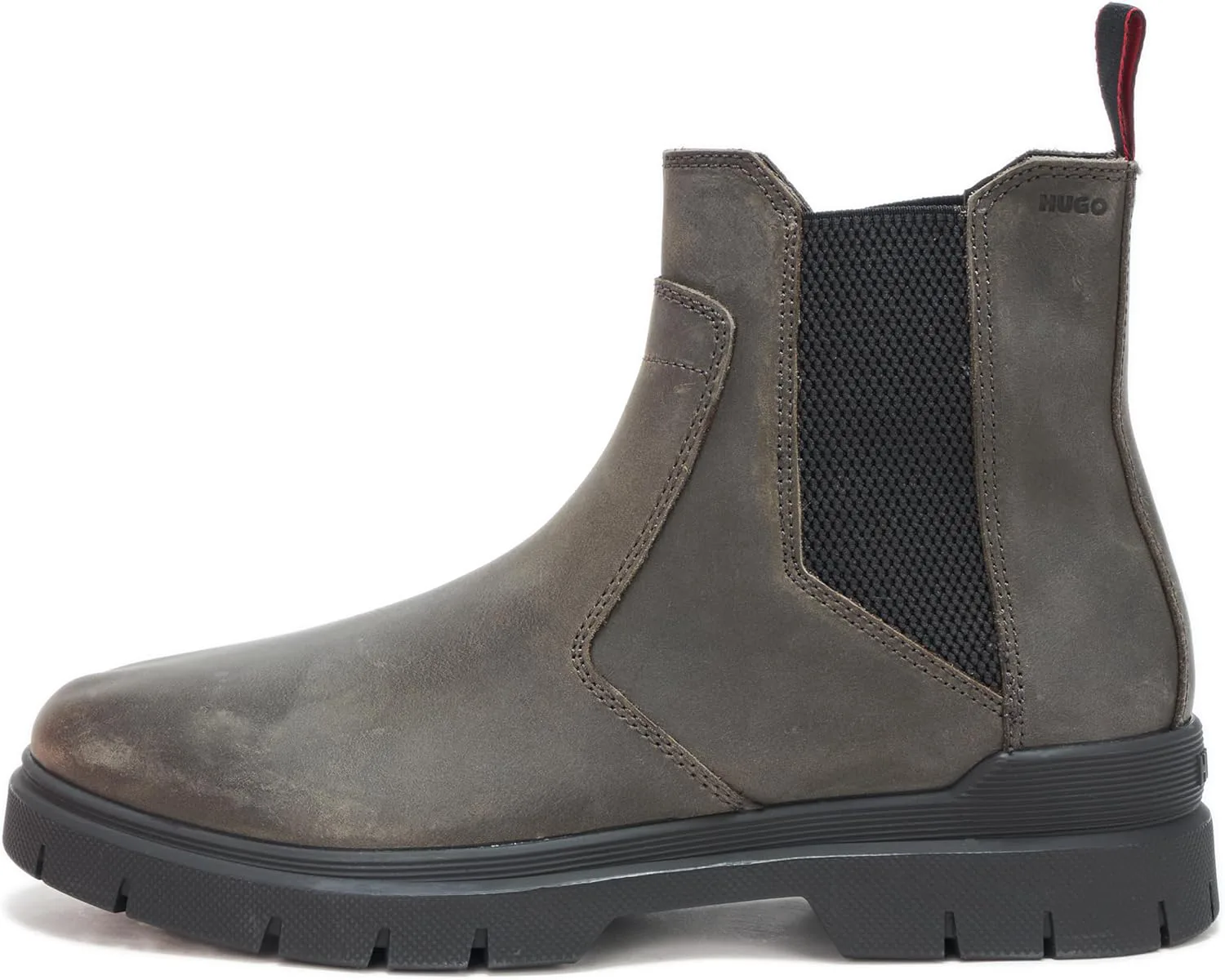 

Мужские ботинки HUGO с боковой молнией и шнуровкой, серый