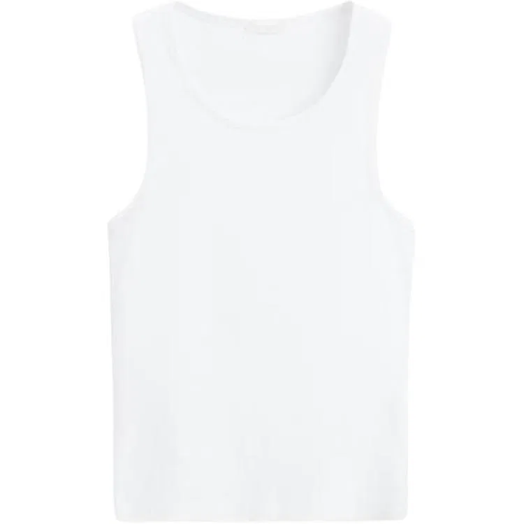 Мужская майка с круглым вырезом, белая, ZARA, White